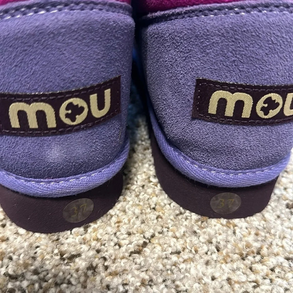 mou mou Colorblock Eskimo Shearling Boots, Style MU.FW101066A, Size 37, New - Picture 6 of 10